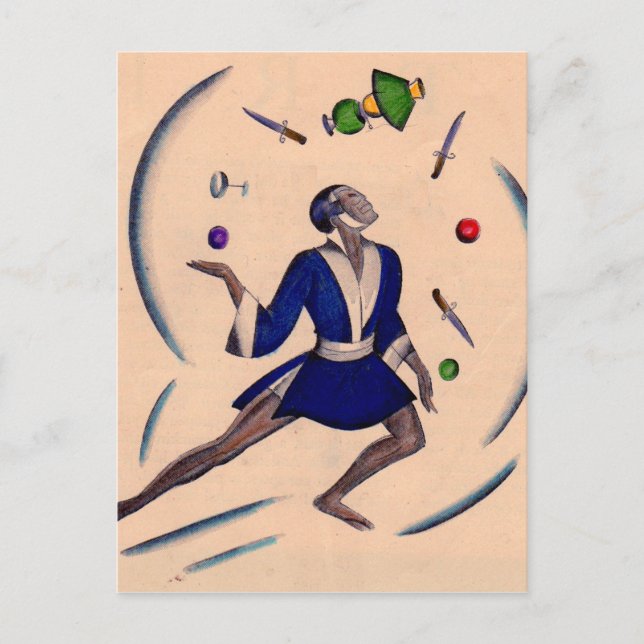Carte Postale jongleur (Devant)