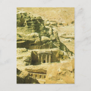 Carte Postale Jordanie, Petra, les tombes de roche nabatéenne