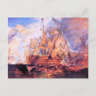 Carte Postale Joseph Mallord Turner - Bataille de Trafalgar 2