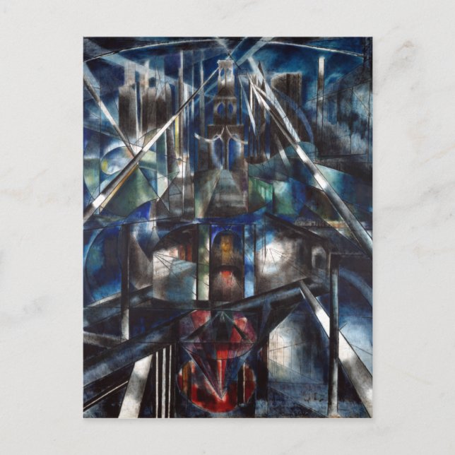Carte Postale Joseph Stella Brooklyn Bridge (Devant)