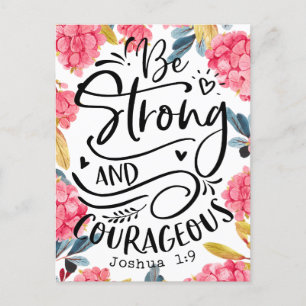 Carte Postale Joshua 1:9 Soyez fort et courageux