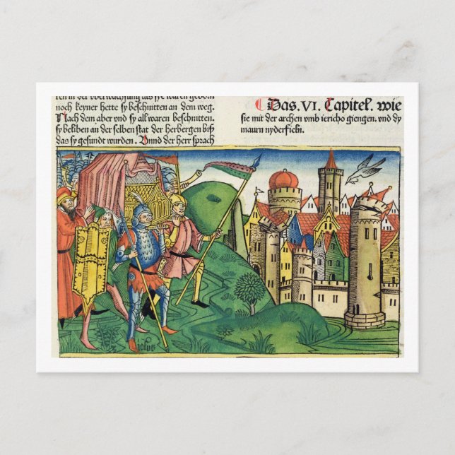 Carte Postale Joshua 6 4-21 La Chute de Jéricho, du 'Nurem (Devant)