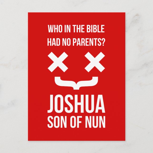 Carte Postale Joshua Fils de Nun Humour chrétien (Devant)