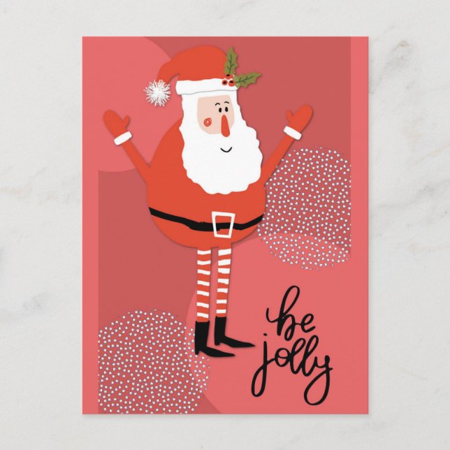 Carte Postale Jote Modern Père Noël Be Jolly (Devant)