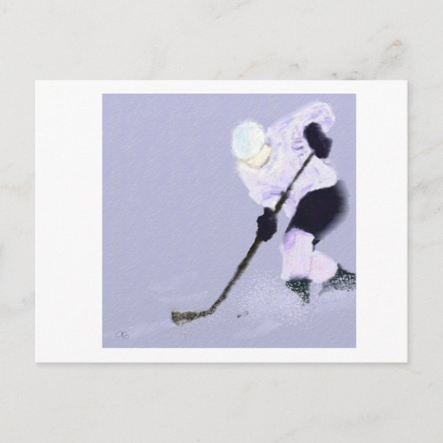 Carte Postale Jouer à l'art du hockey sur glace (Devant)