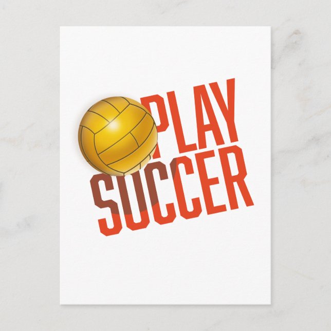 Carte Postale Jouer au football (Devant)