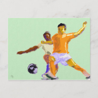 Carte Postale Jouer au football Art