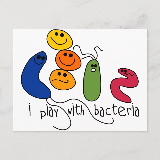Carte Postale Jouer avec les bactéries (Devant)