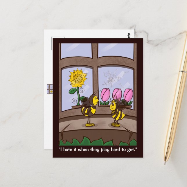 Carte Postale Jouer Dur Pour Obtenir (Devant/Arrière en situation)