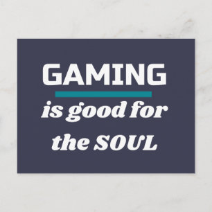 Carte Postale Jouer est bon pour l'âme GAMERS