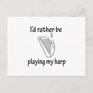 Carte Postale Jouer ma harpe