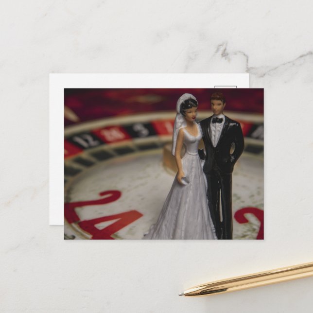 Carte Postale Jouer sur le mariage (Devant/Arrière en situation)