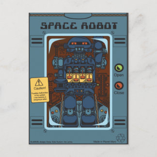Carte Postale Jouet de boîte robotique spatiale