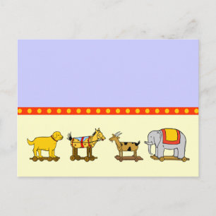 Carte postale Jouets éléphants chèvre chèvre chèvr