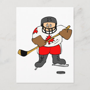 Carte Postale Joueur canadien de hockey