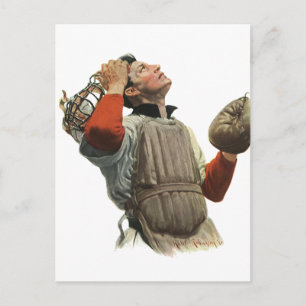 Carte Postale Joueur De Baseball vintage, Chercher