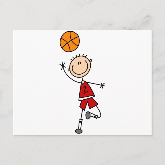 Carte Postale Joueur de basket-ball de garçon Tshirts et cadeaux (Devant)