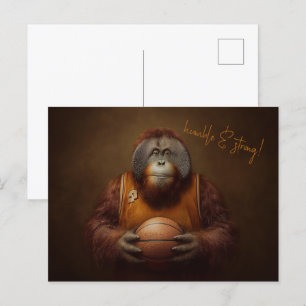 Carte Postale Joueur de basket-ball Orangoutan