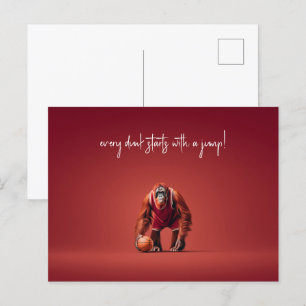 Carte Postale Joueur de basket-ball Orangoutan