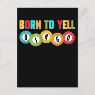Carte Postale Joueur de Bingo Amusant Humour addict de Bingo