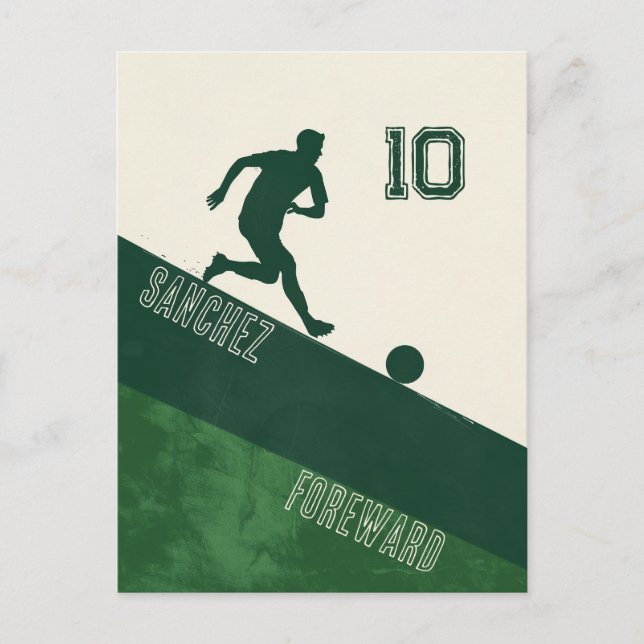 Carte Postale Joueur de football (Devant)