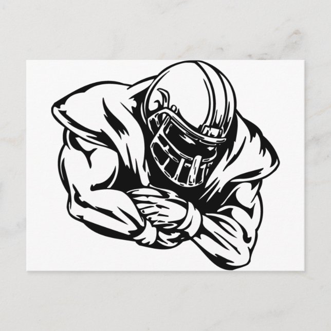 Carte Postale Joueur de football (Devant)