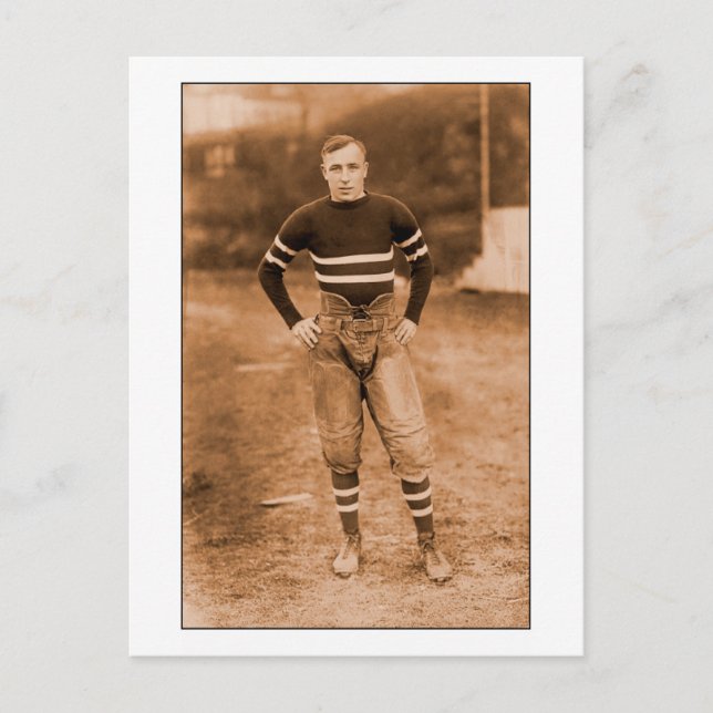 Carte Postale Joueur de football au début des années 1900 Photo  (Devant)