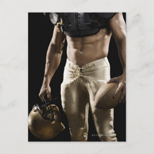 Carte Postale Joueur de football avec équipement de protection, 