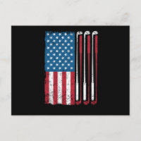 Joueur de golf du drapeau américain drôle