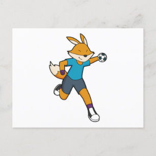 Carte Postale Joueur de handball Fox Handball
