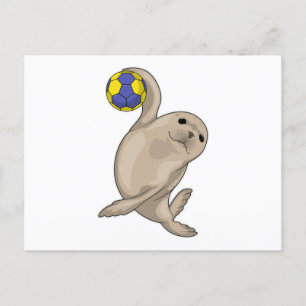 Carte Postale Joueur de handball Handball Seal