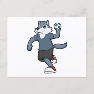 Carte Postale Joueur de handball Wolf Handball