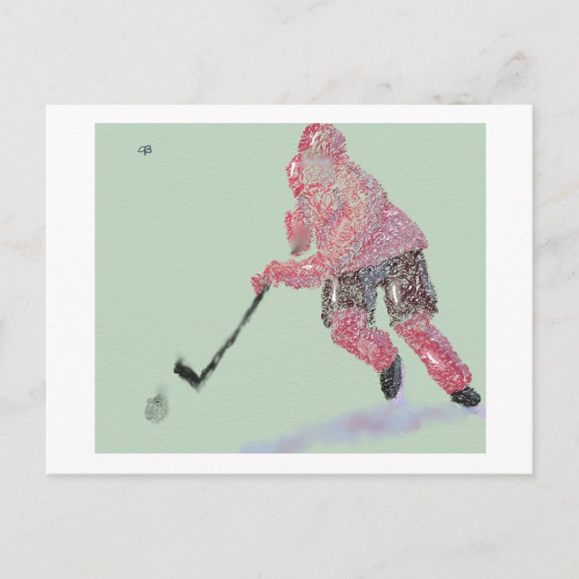 Carte Postale Joueur de hockey (Devant)