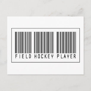 Carte Postale Joueur de hockey de champ de code-barres