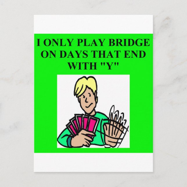 Carte Postale joueur de jeu de passerelle dupliqué (Devant)