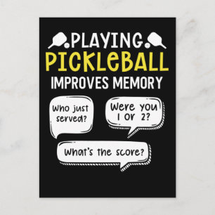 Carte Postale Joueur de Pickleball de sport amusant