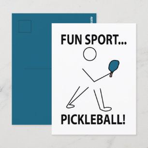 Carte Postale Joueur de Pickleball Sports Amusant Sport Pickleba