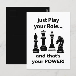 Carte Postale Joueur de stratégie d'échecs