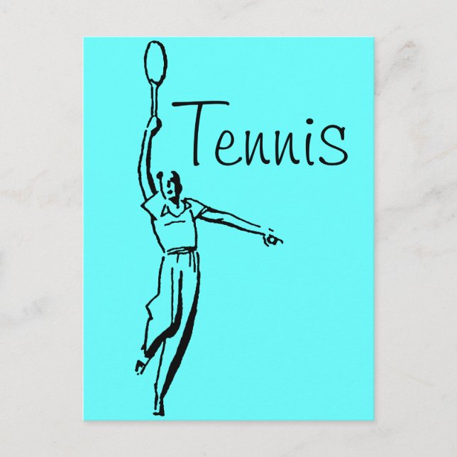 Carte Postale Joueur de tennis (Devant)