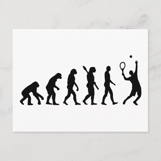Carte Postale Joueur de tennis Evolution (Devant)