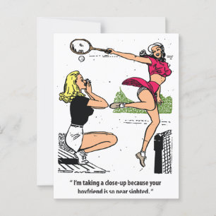 Carte Postale Joueur de tennis, Humour, Vintage