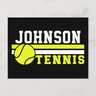 Carte Postale Joueur de tennis NOM Jeu de balle Court Personnali