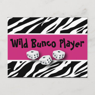 Carte Postale Joueur Zebra Poster de animal WIld Bunco