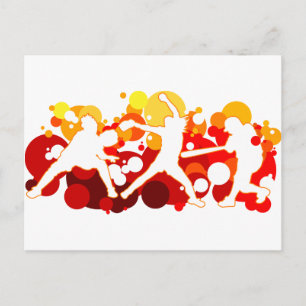 Carte Postale Joueurs de softball de Pitch Rapide