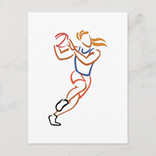 Carte Postale Joueuse de basket-ball féminine