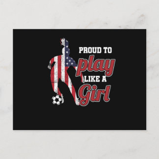 Carte Postale Joueuse De Football Filles Femme Équipe De Footbal
