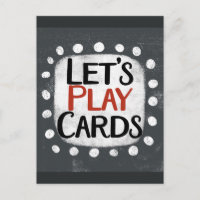 Carte postale Jouons aux Cartes