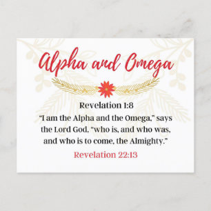 Carte Postale Jour 25 Noms De Jésus Alpha Et De L'Avent Oméga