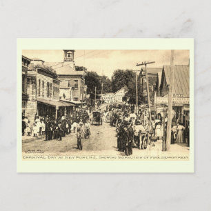 Carte Postale Jour de Carnaval, Keyport, New Jersey Vintage