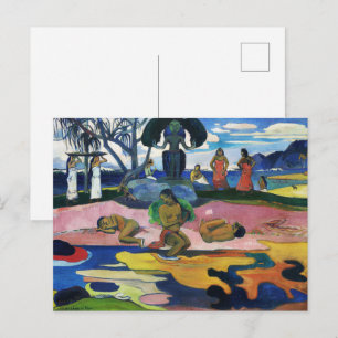 Carte Postale Jour de Dieu de Gauguin Mahana no atua Art Print